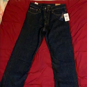 Dark Blue Denim Polo Jeans